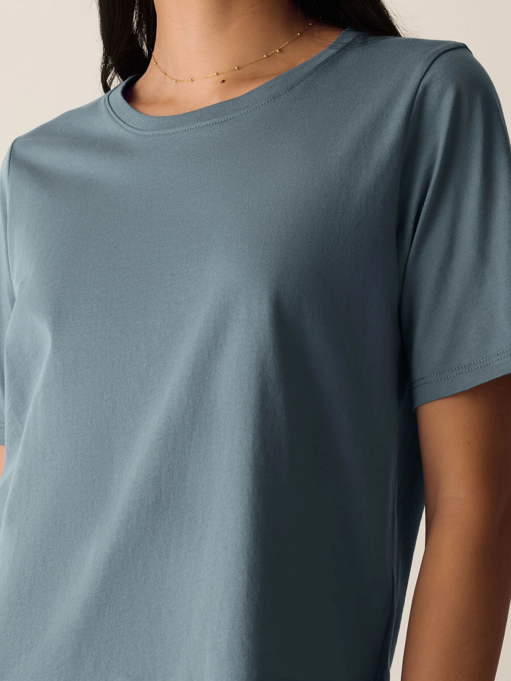 Organic Pima Cotton Jersey Round Neck Tee
