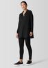 Cozy Brushed Terry Hug Henley Long Top