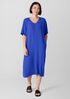 Silk Georgette Crepe V-Neck Dress