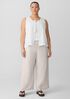 Washed Organic Cotton Poplin Wide-Leg Pant