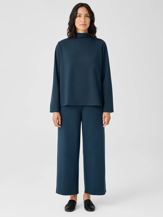 Lightweight Ponte Funnel Neck Top