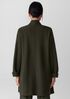 Lightweight Boiled Wool High Collar Jacket in Regenerative Wool