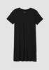 Organic Cotton Slubby Jersey V-Neck Dress