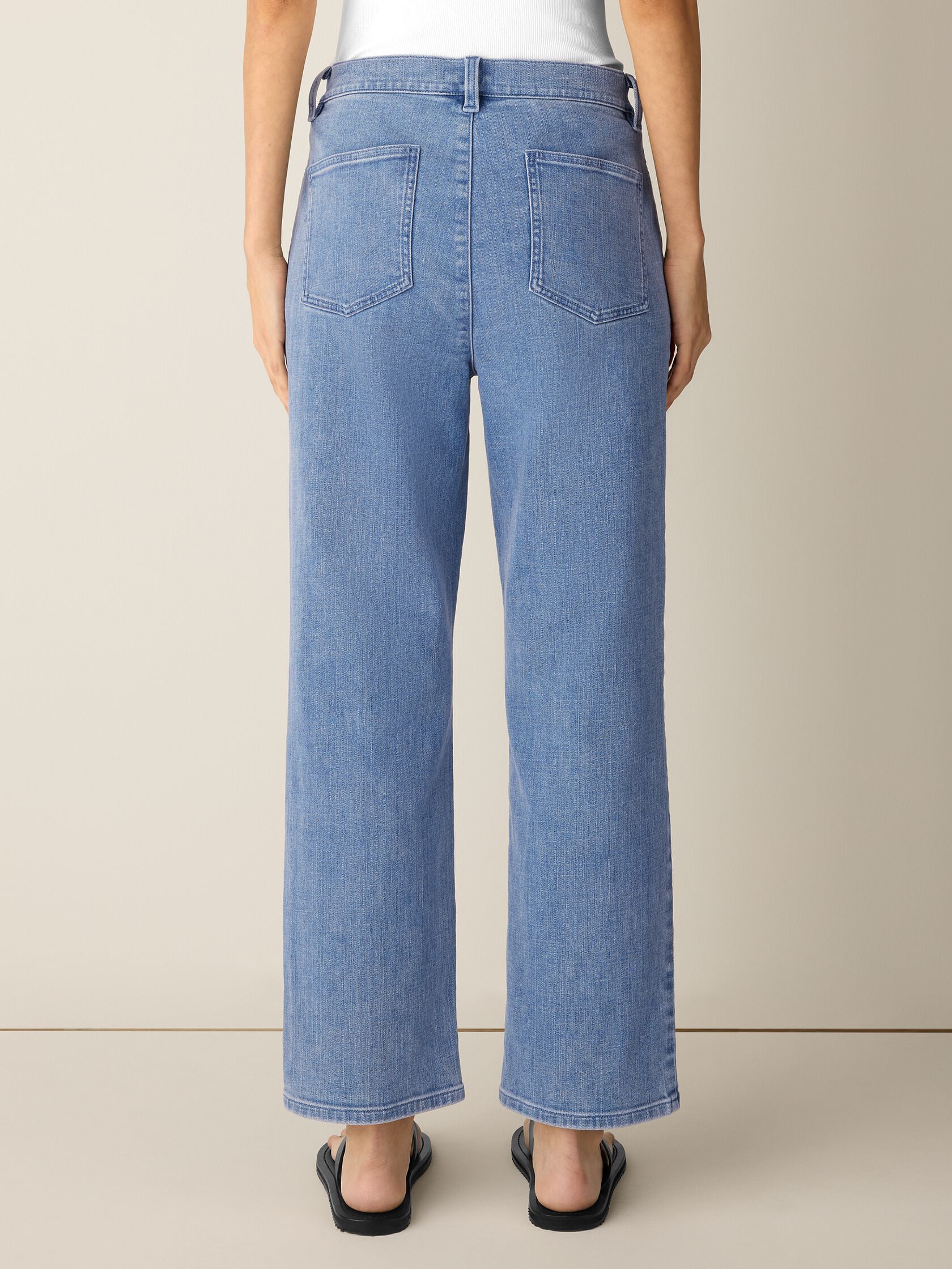 Cotton Stretch Denim Straight Jean