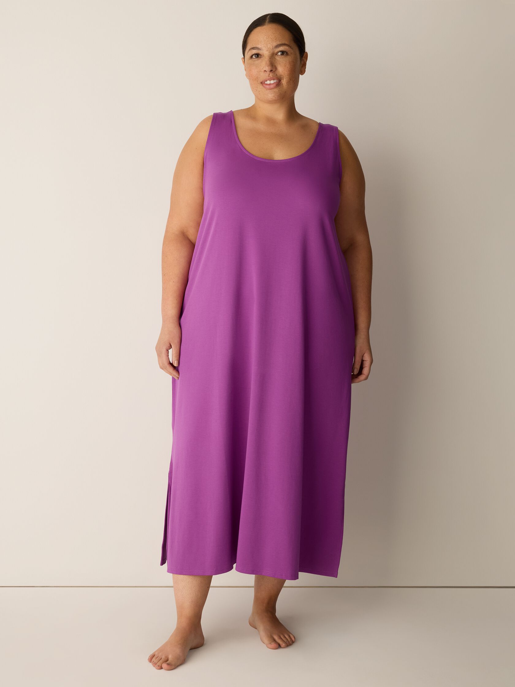 Organic Cotton Interlock Tank Sleep Dress