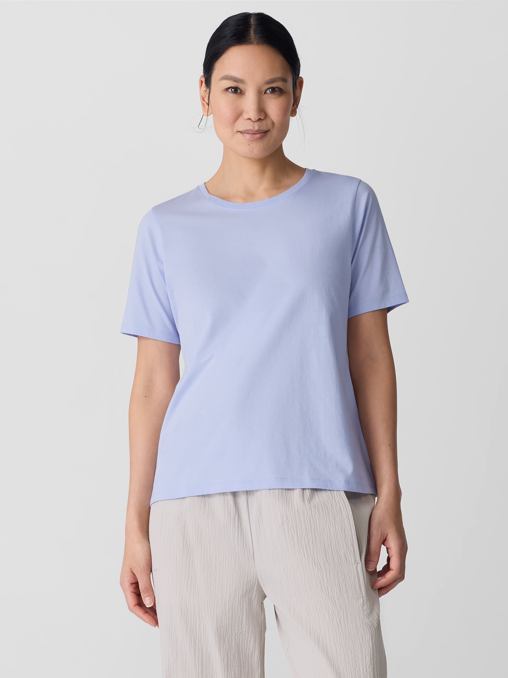 Organic Pima Cotton Jersey Round Neck Tee