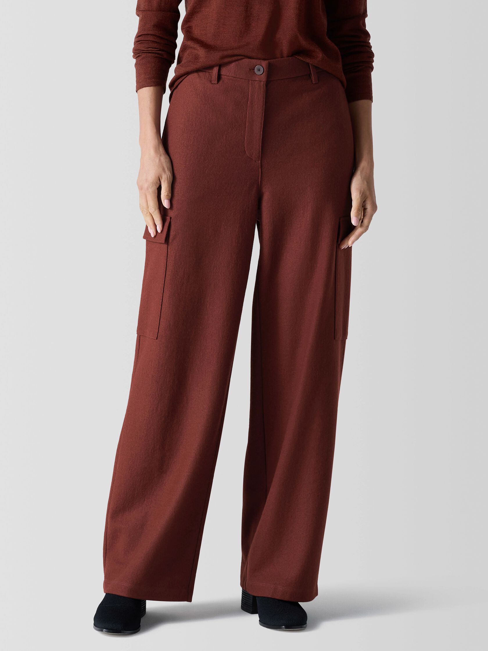 Felted Wool Jersey Cargo Pant in Regenerative Wool