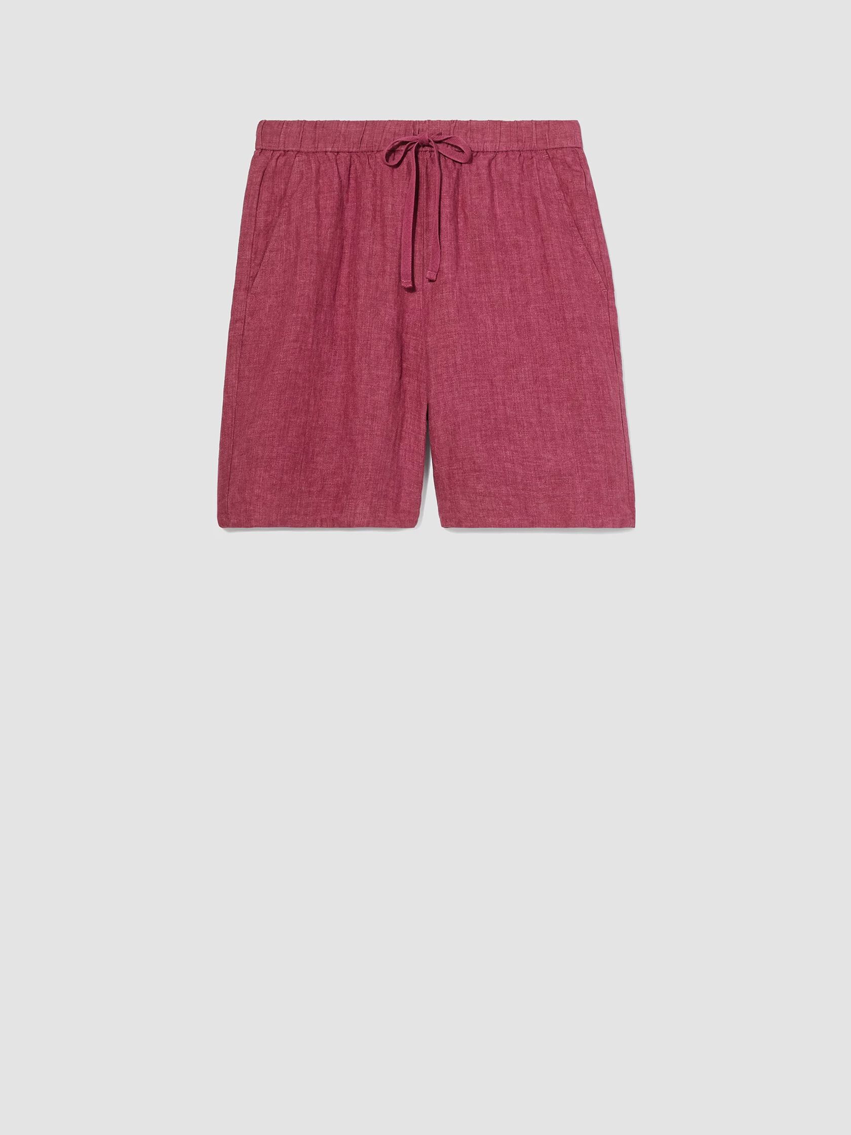 Washed Organic Linen Delave Shorts