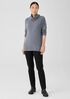 Cotton and Recycled Cashmere Turtleneck Long Top