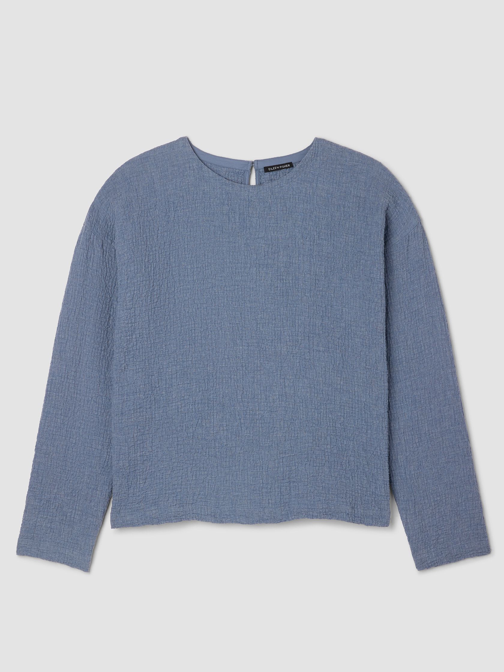 Organic Cotton Doubleweave Round Neck Box-Top