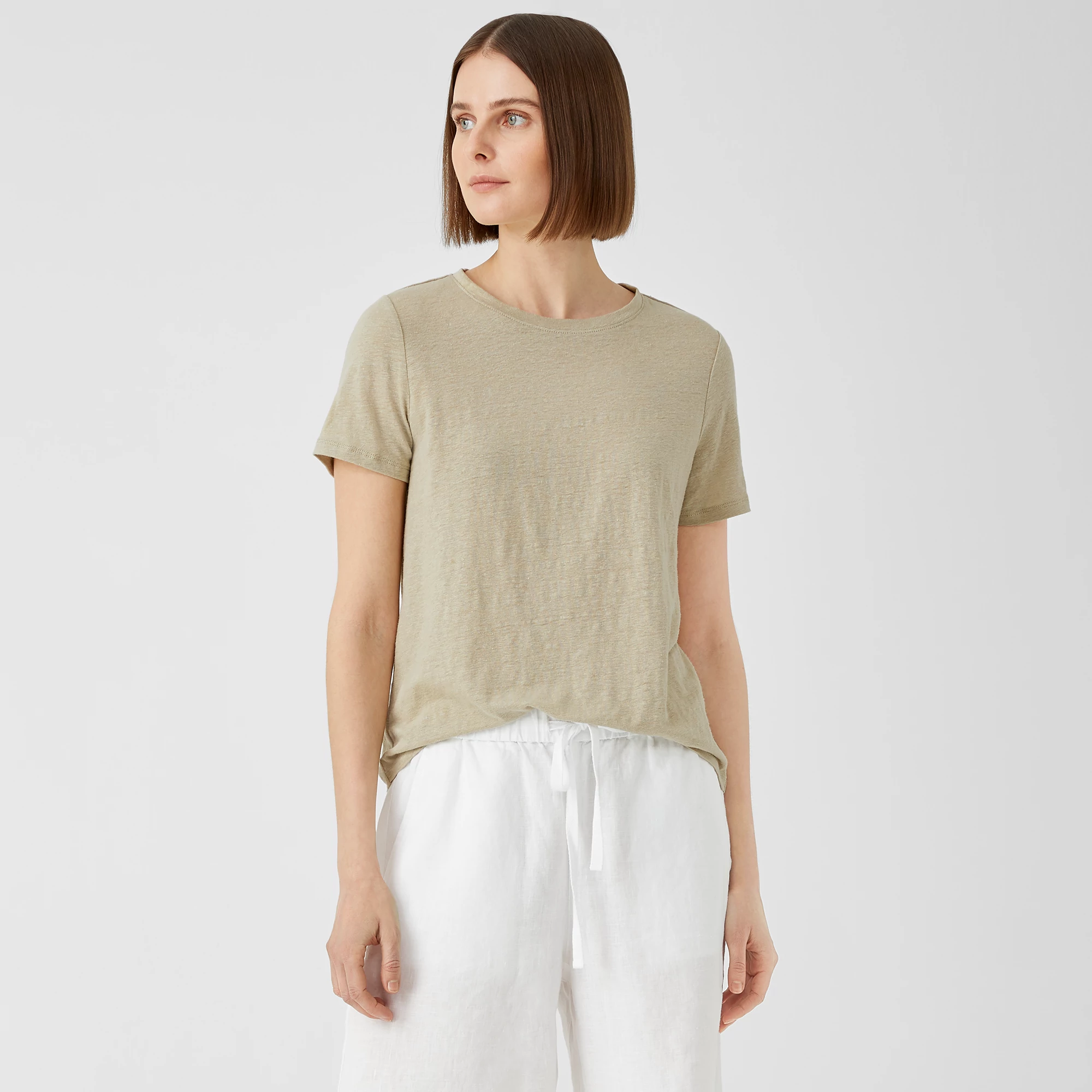 Organic Linen Jersey Short-Sleeve Tee 