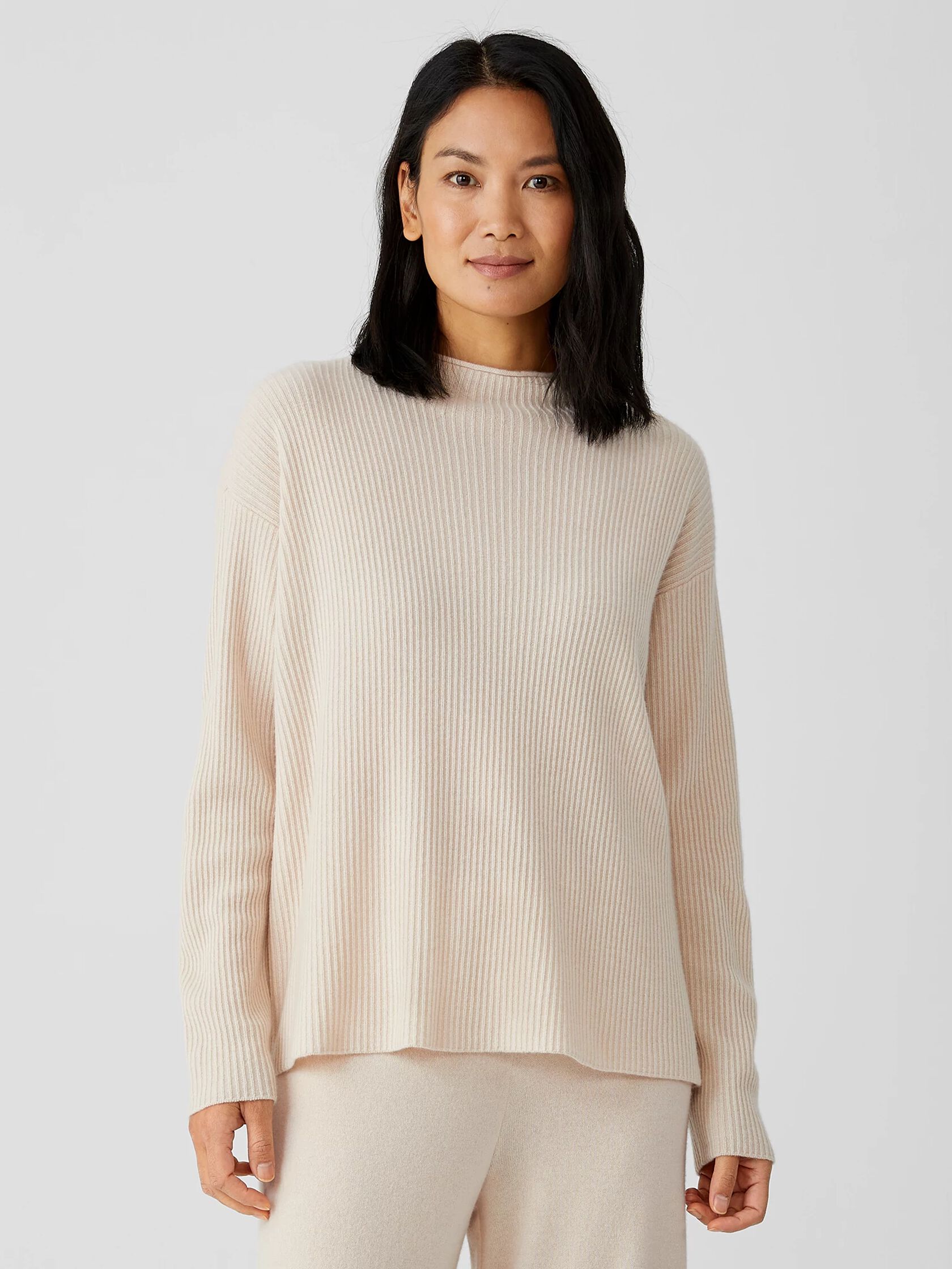 Italian Cashmere Funnel Neck Top