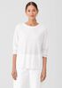 Organic Linen Jersey Crew Neck Top