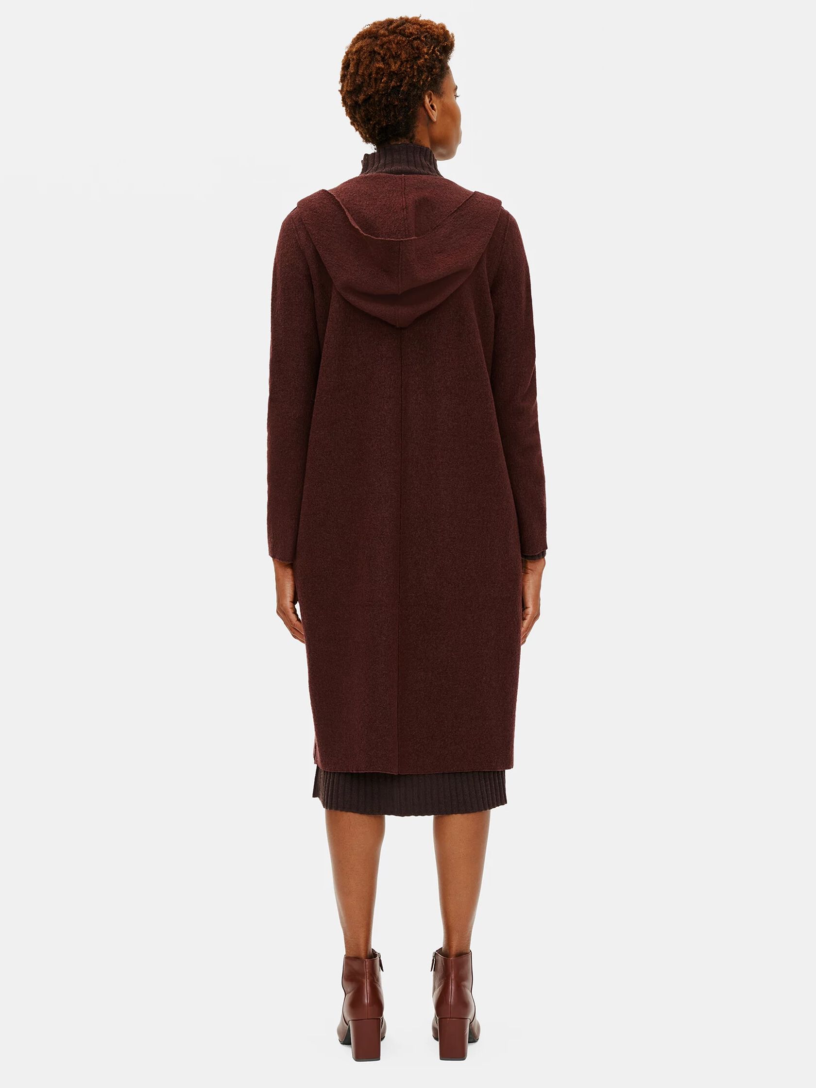 Lightweight Boiled Wool Hooded Jacket in Responsible Wool