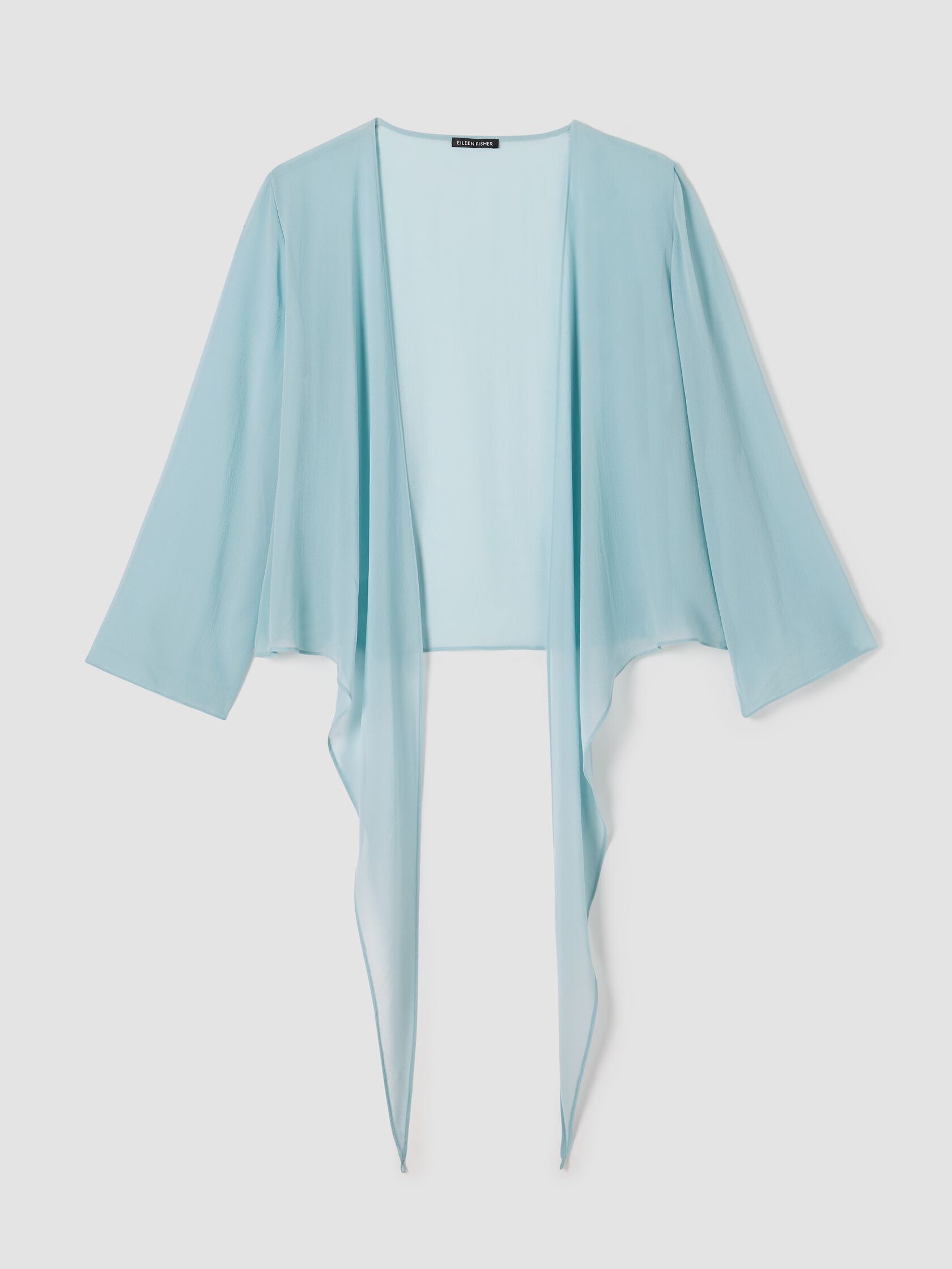 Sheer Silk Georgette Tie Jacket