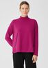 Stretch Jersey Knit Mock Neck Top