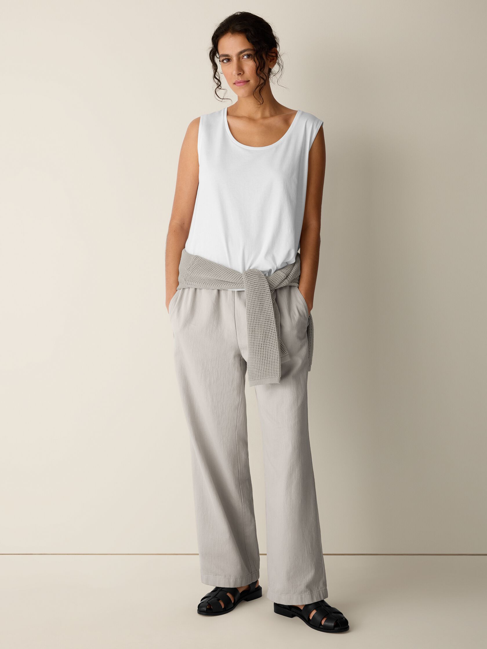 Organic Pima Cotton Jersey Scoop Neck Tank