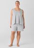 Mélange Organic Cotton Interlock Sleep Shorts