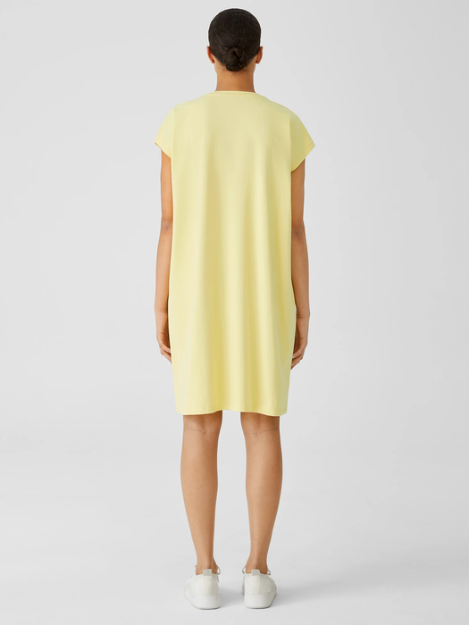 Organic Pima Cotton Stretch Jersey V-Neck Dress