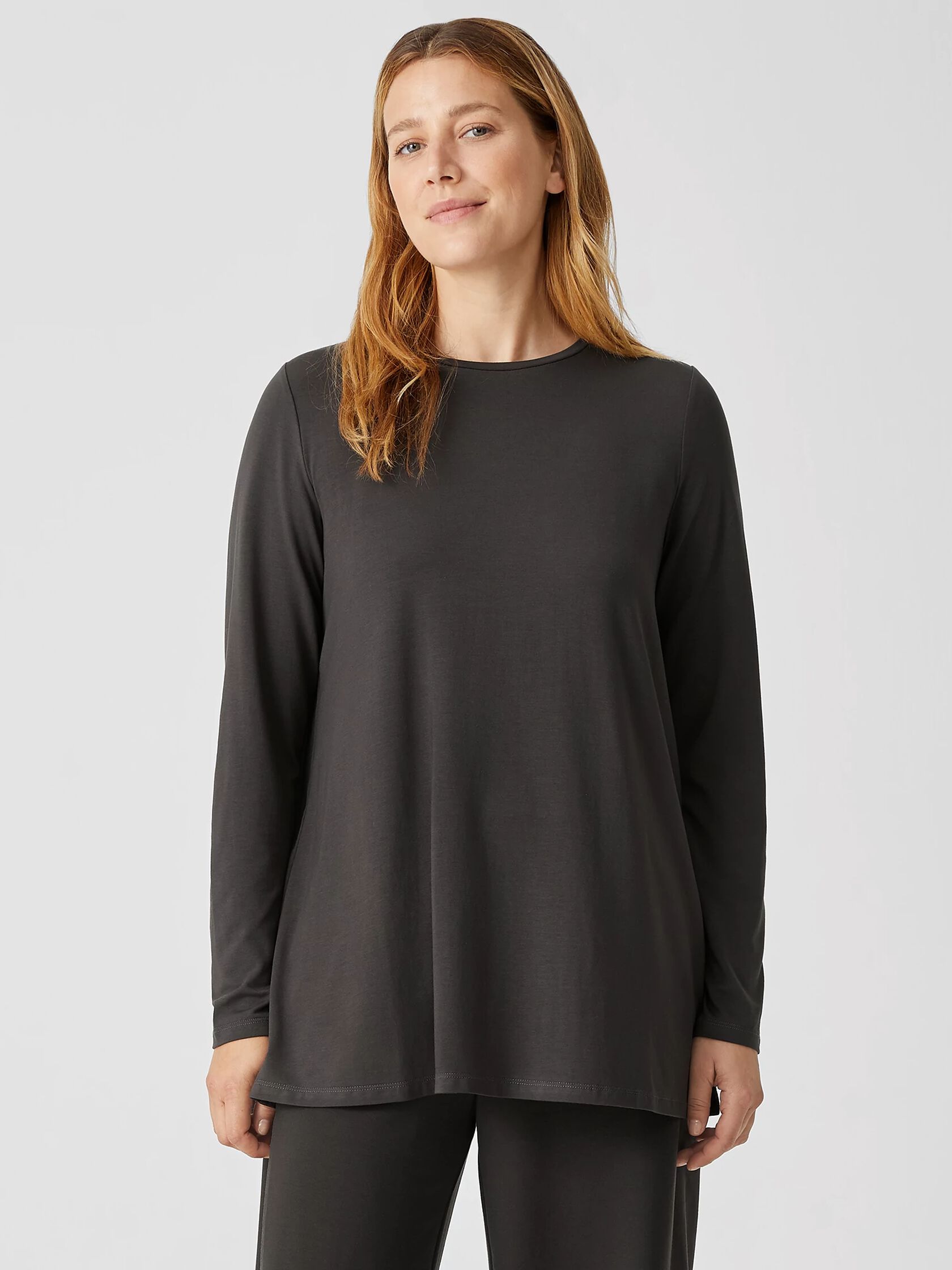 Fine Jersey Crew Neck Top