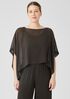 Sheer Silk Georgette Poncho