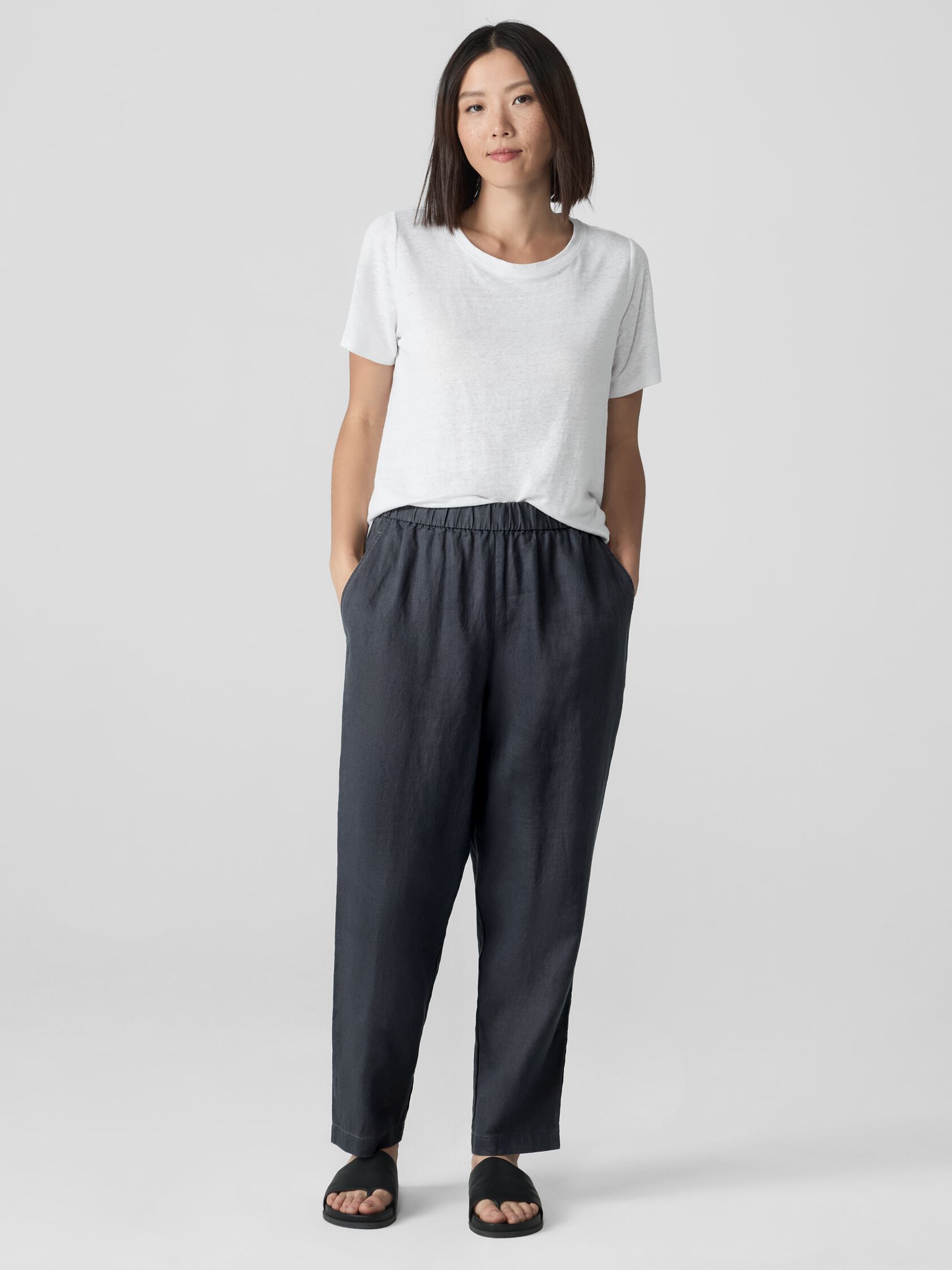 Organic Linen Tapered Pant