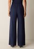 Linen Silk Twill Wide-Leg Trouser