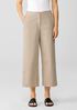 Cotton Hemp Stretch Wide-Leg Pant