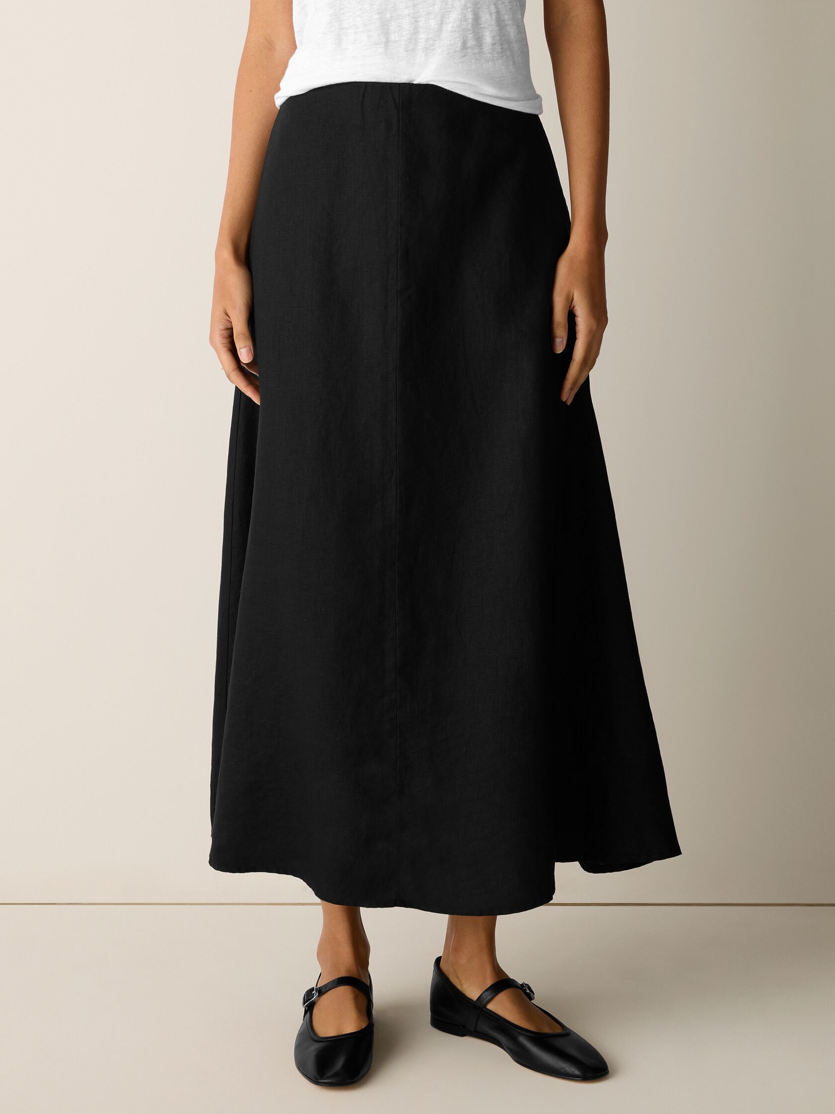 Organic Linen Half-Circle Skirt