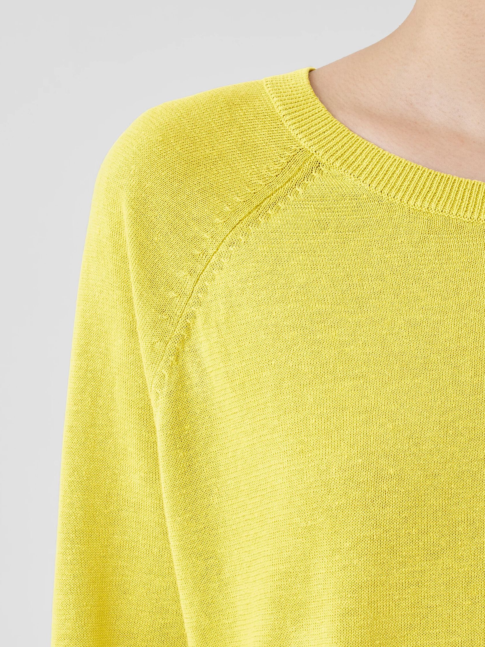 Organic Linen Cotton Raglan-Sleeve Top