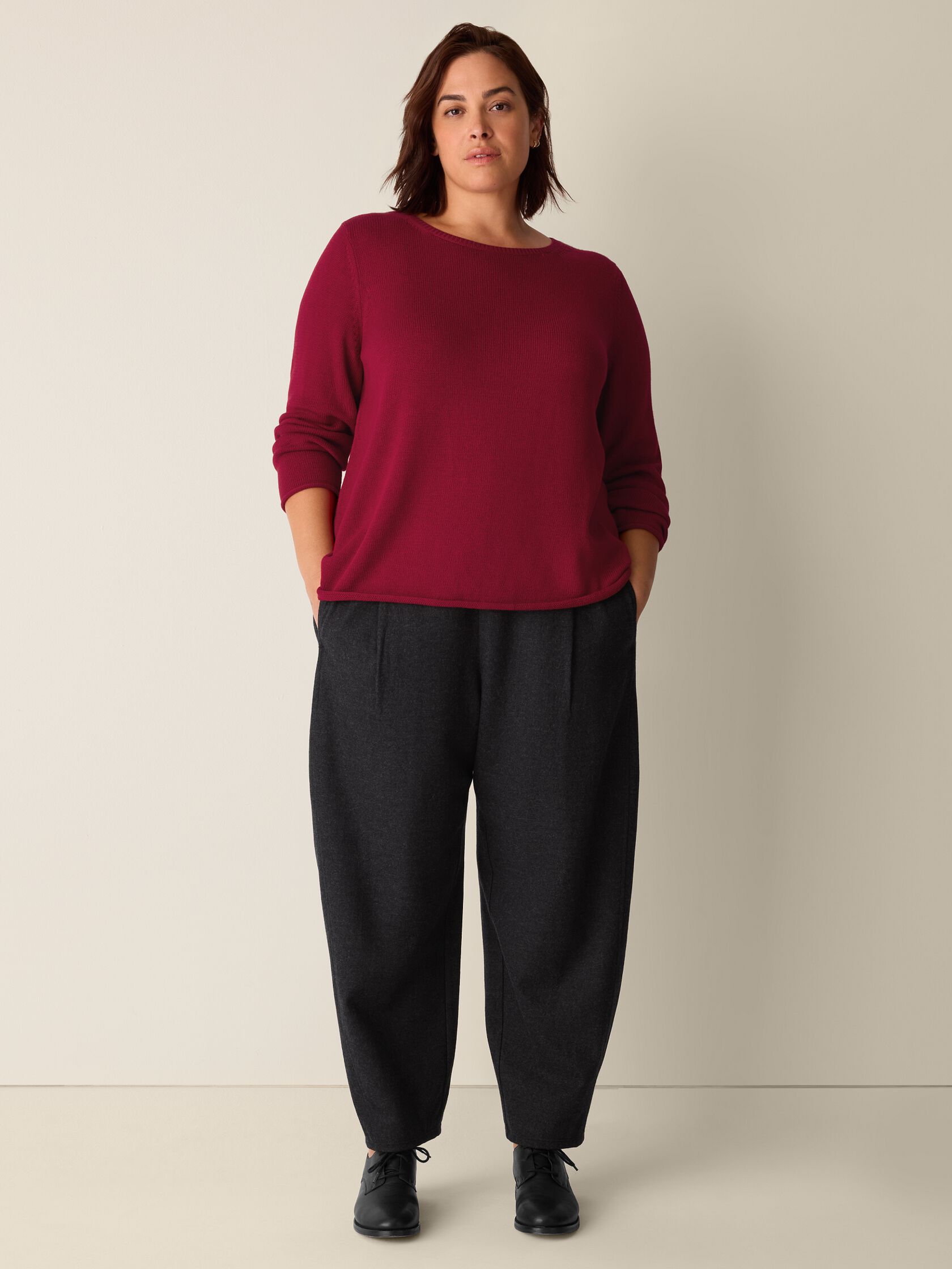 Peruvian Cotton Blend Bateau Neck Top