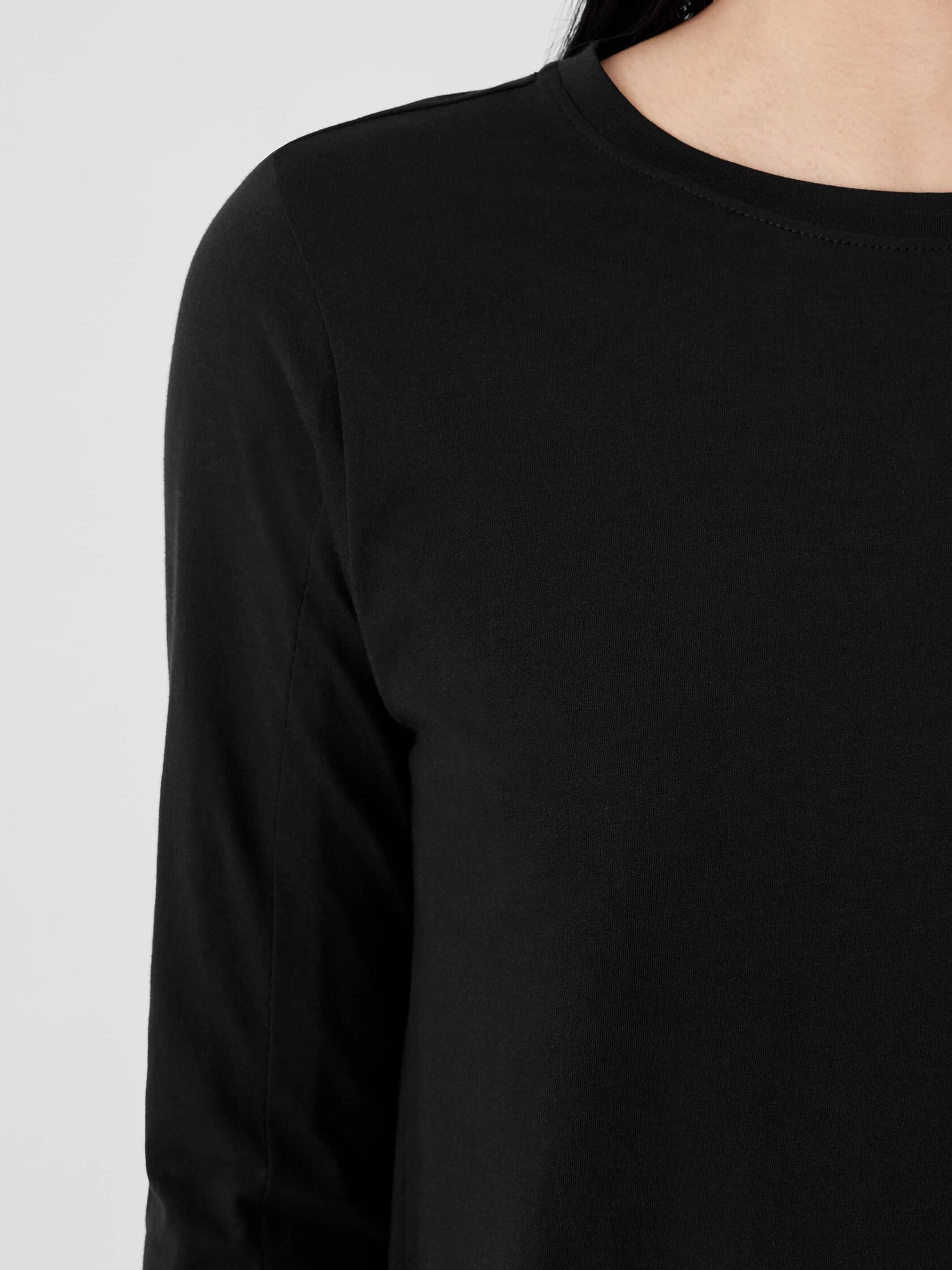 Organic cotton jersey suede finish long-tee