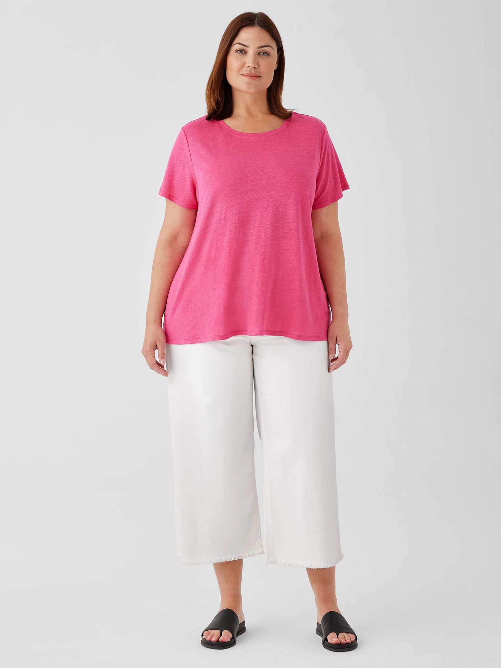 Organic Linen Jersey Crew Neck Tee