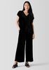 Crushed Velvet Wide-Leg Pant