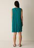 Crushed Silk Round Neck Dress