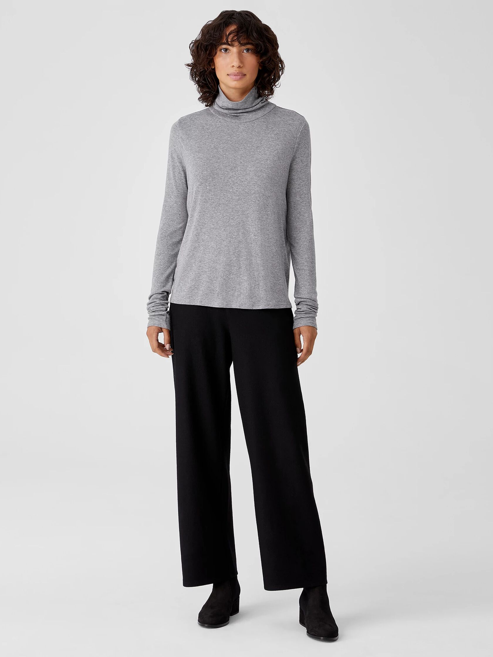 Ribbed Organic Pima Cotton Blend Top