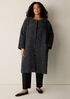 Curly Alpaca Wool Blend Round Neck Coat