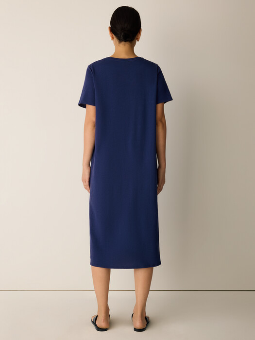 eileen fisher organic cotton t shirt dress Eileen Fisher T Shirt Dress Womens Large Black V-Neck Hemp Organic Cotton