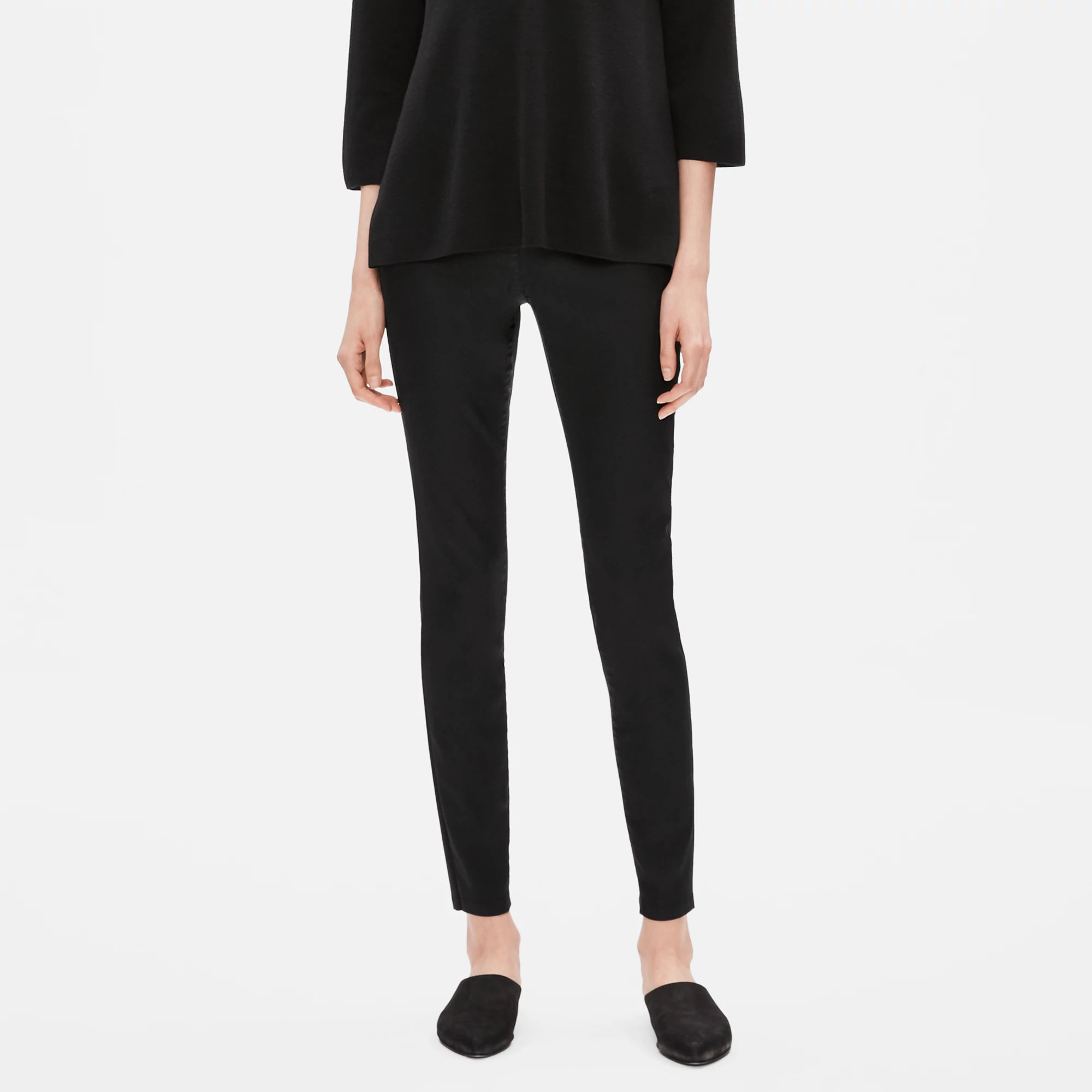Coated Organic Cotton Leggings | EILEEN 