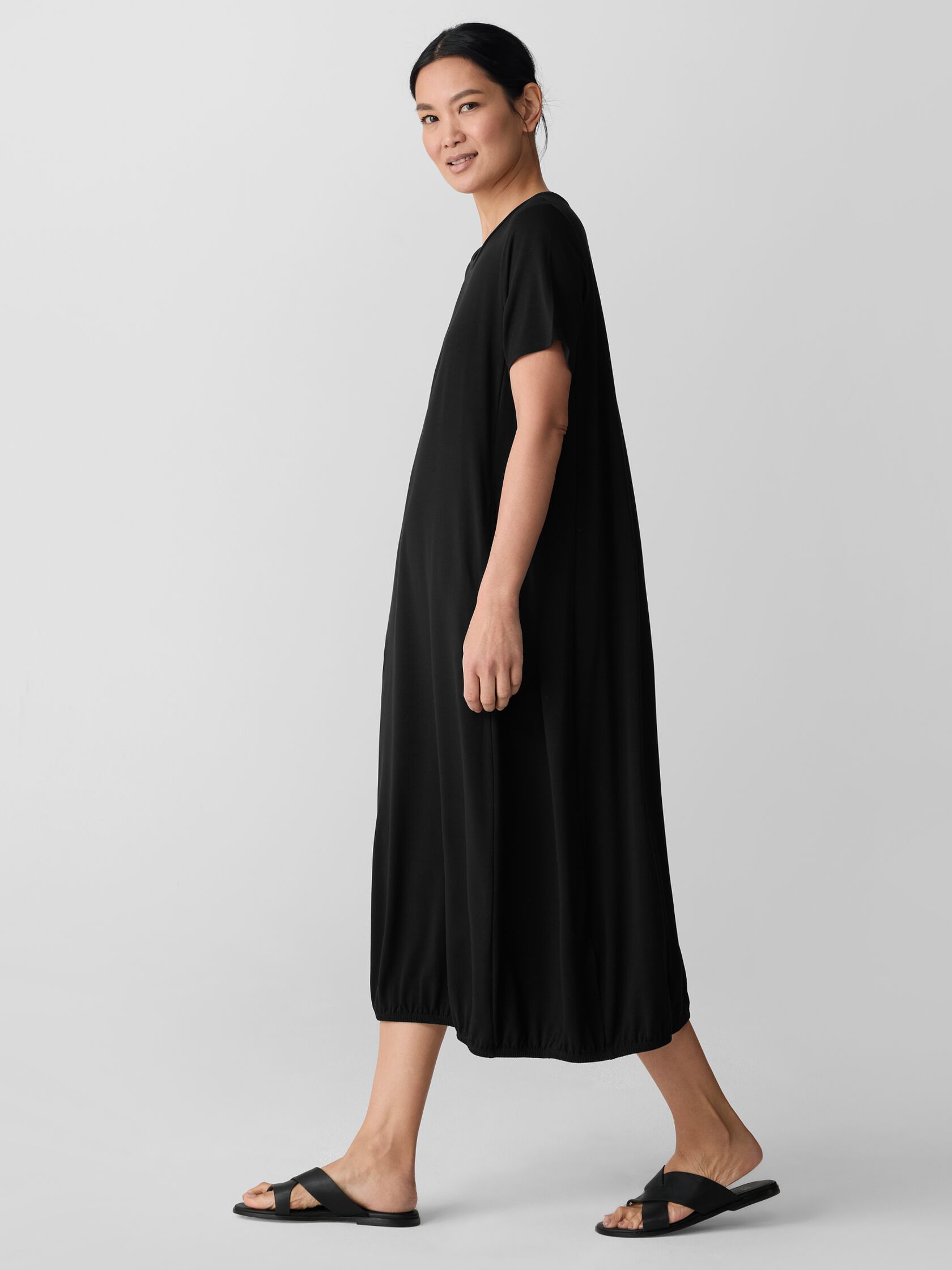 Fine Jersey Lantern Dress