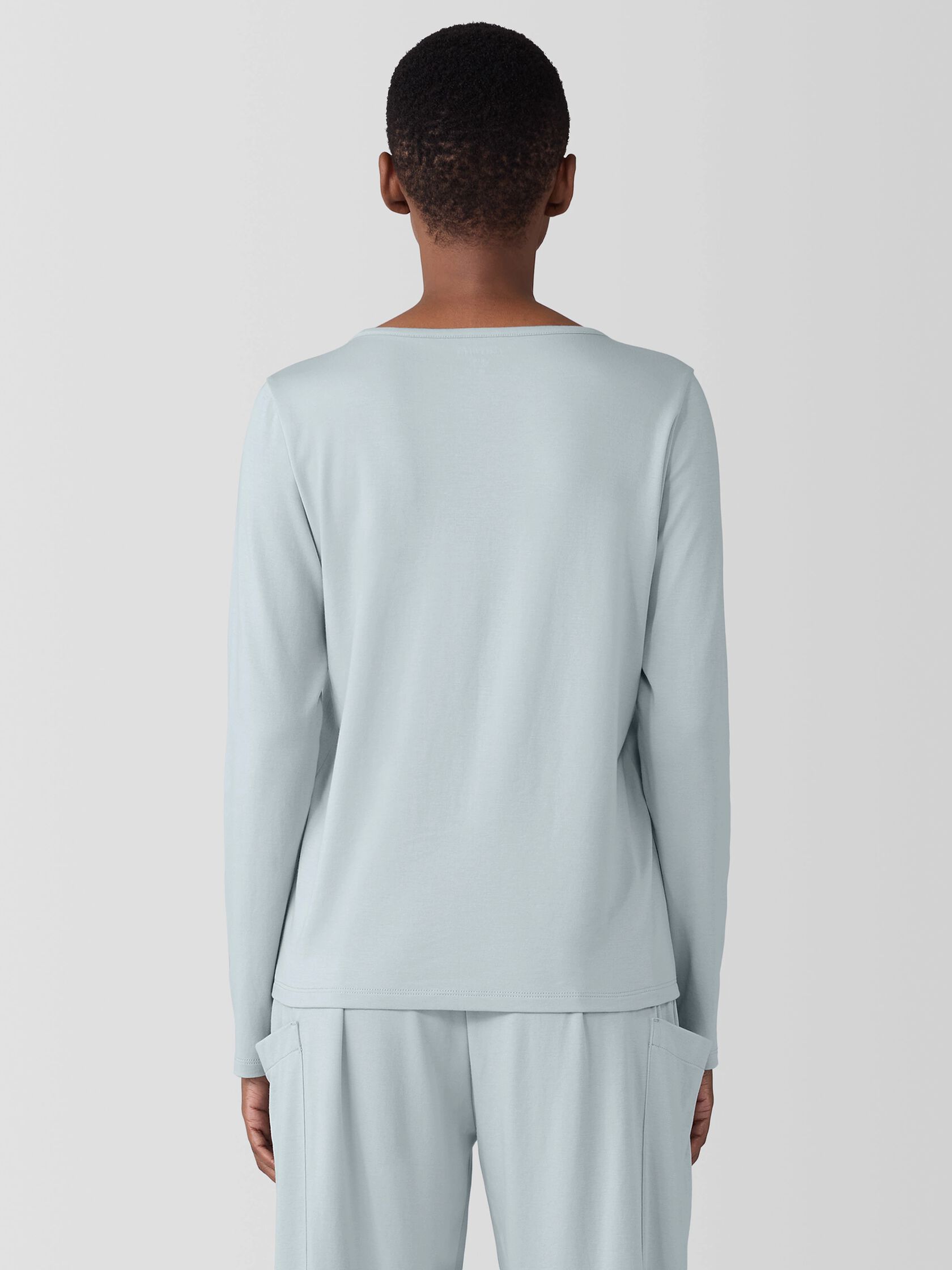 Organic Cotton Interlock Henley Sleep Top