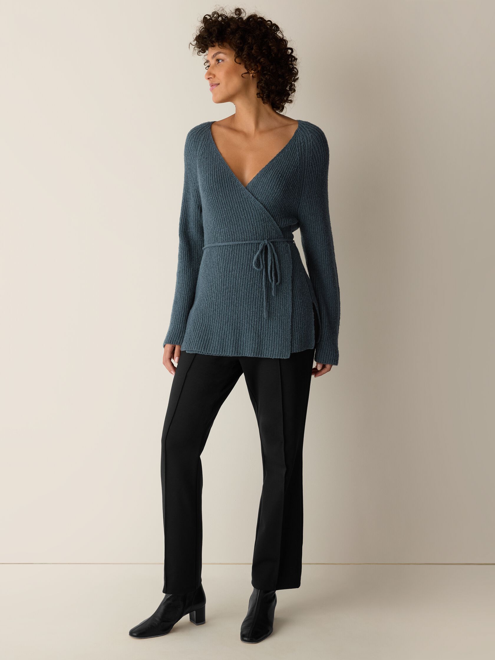 Peruvian Cotton Cloud V-Neck Cardigan