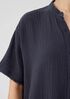Organic Cotton Gauze Mandarin Collar Dress