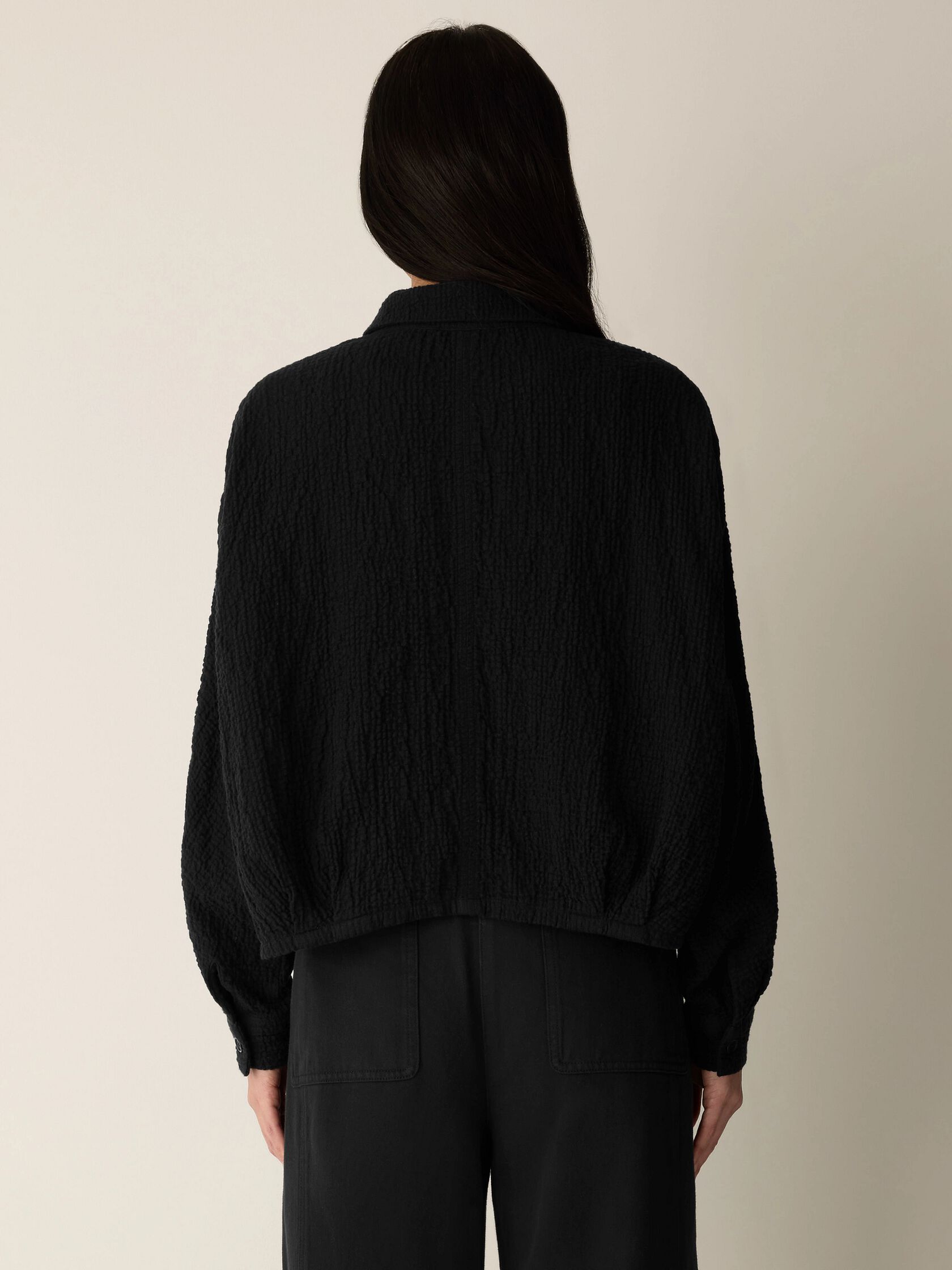 Organic Cotton Doubleweave Classic Collar Jacket