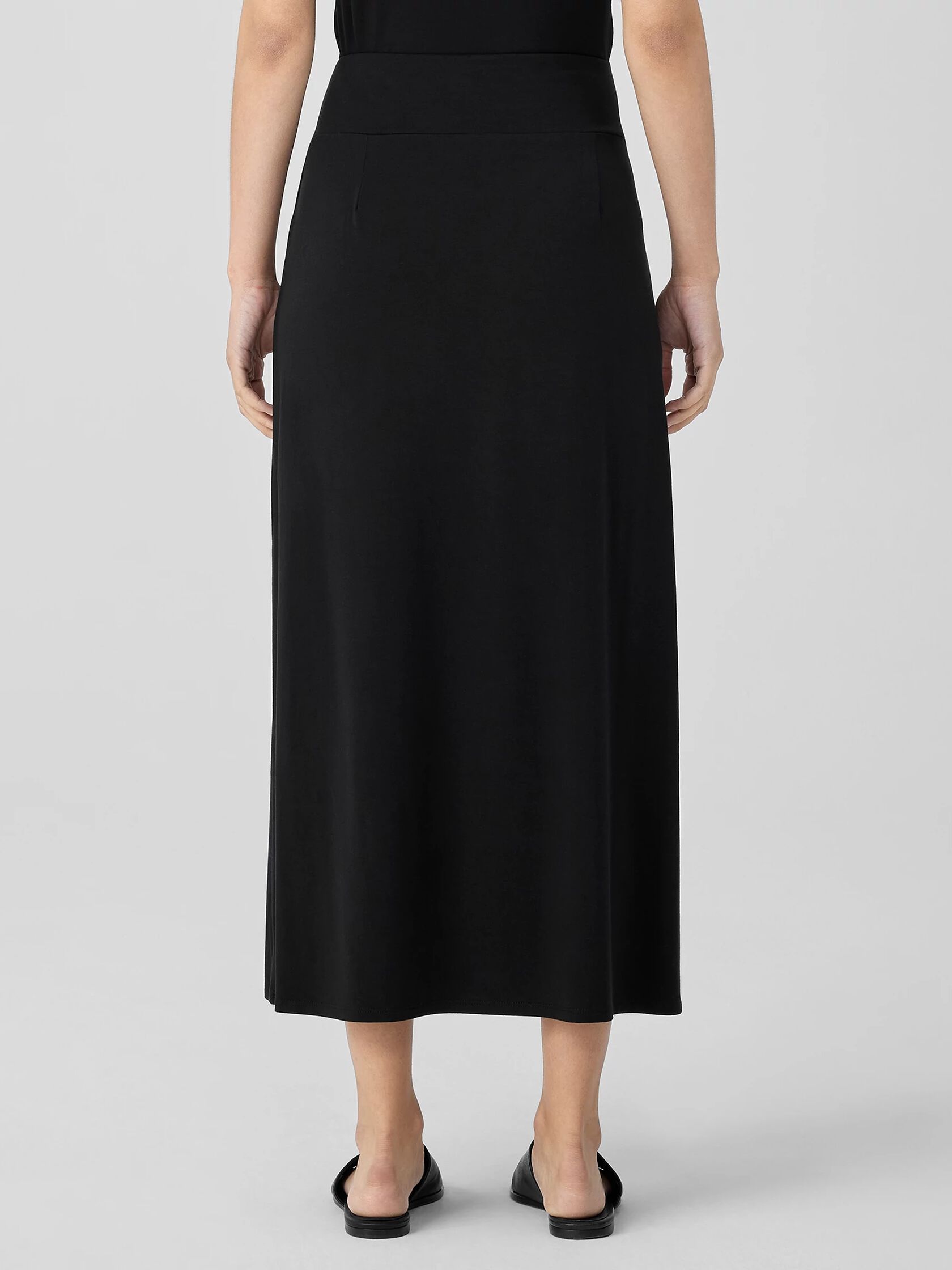 Stretch Jersey Knit A-Line Skirt