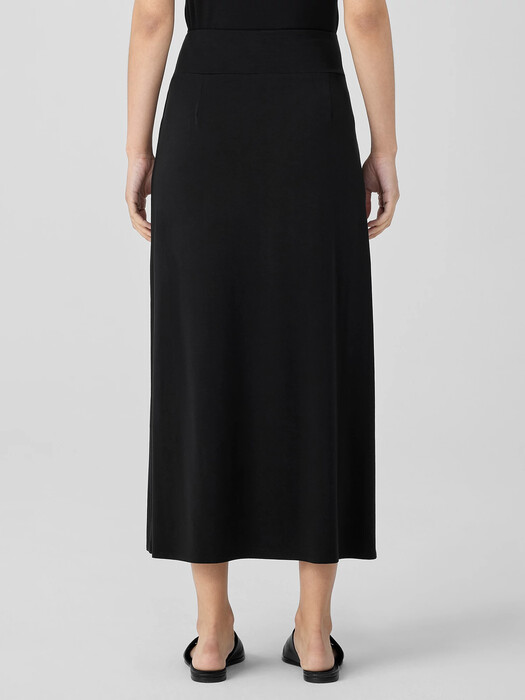 Stretch Jersey Knit A-Line Skirt