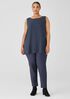 Silk Georgette Crepe Ballet Neck Tank