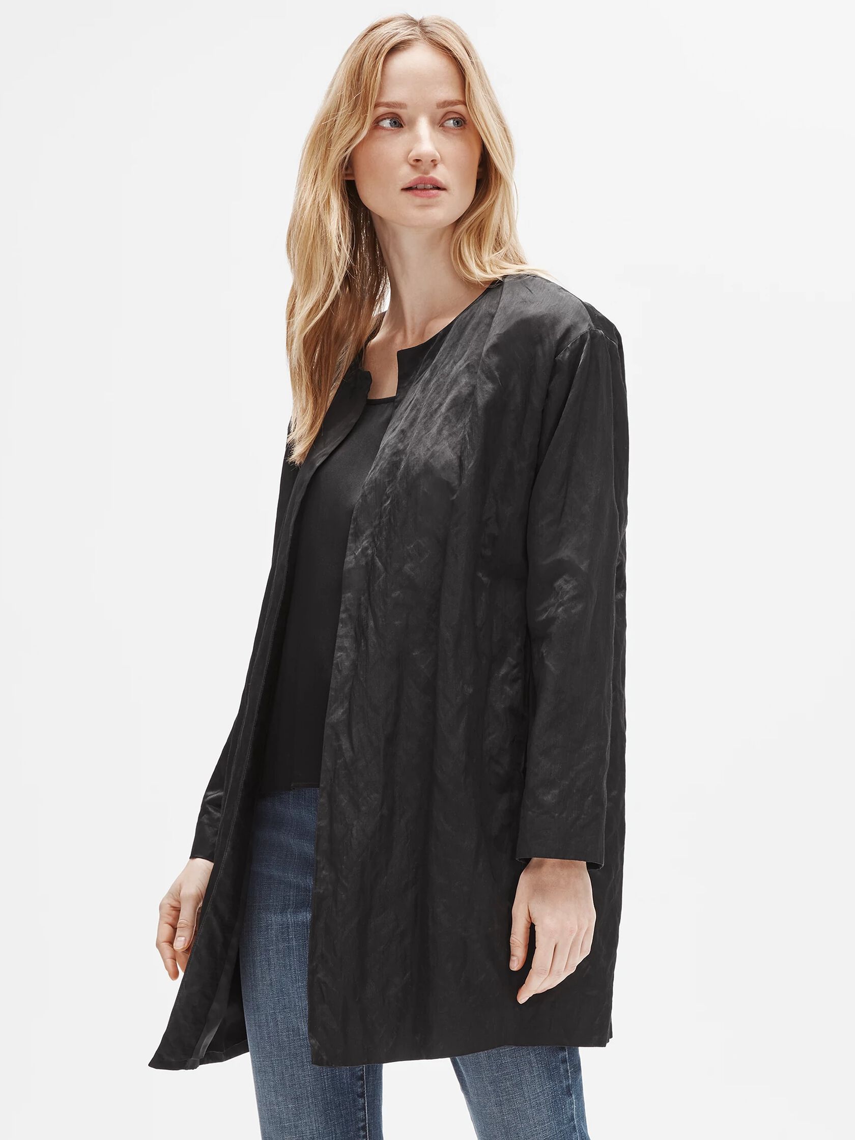 Organic Cotton Satin Steel Coat