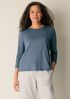 Organic Pima Cotton Jersey 3/4-Sleeve Tee