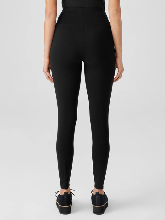 Stretch Jersey Knit High-Waisted Leggings